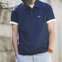 ราคา Maden เสื้อยืดโปโล ผ้าฝ้าย คอปก สีพื้น แบบเรียบง่าย สไตล์ญี่ปุ่น เรโทร สําหรับผู้ชาย (3281191767)