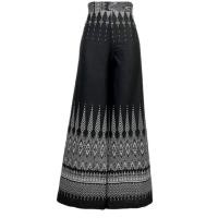 ราคา กางเกงขาบานผ้าฝ้ายหมักโคลนลายไทย ใส่สบาย ใส่กับเสื้อลูกไม้ ผ้าไทย สวยมาก เอว 28-34 (15893030548)