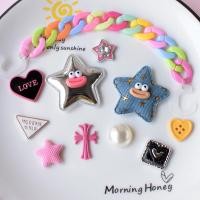 ราคา อุปกรณ์เสริมรองเท้าแบบสวม มีสายโซ่และเข็มขัด ดีไซน์ลายดอกไม้และดาว (46552335361)