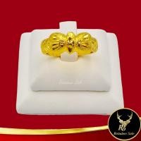 ราคา (No.57RD) แหวนหุ้มทอง แหวนผู้หญิง แหวนแฟชั่นทองชุบ ลายเปียโบว์ นน.1 สลึง งานเคลือบแก้วหนาพิเศษ ชุบทองไมครอน (18362295104)