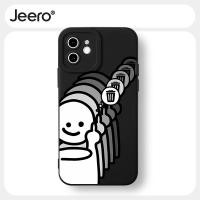 ราคา Jeero เคสไอโฟน เคสซิลิโคนนุ่มกันกระแทกน่ารักตลกสีดำ เคสโทรศัพท์ Compatible for iPhone 16 15 14 13 12 11 Pro Max SE 2020 X XR XS 8 7 6 6S Plus พลัส HFF2868 (18577810644)