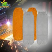 ราคา ปลอกเชื่อม พิกเซล, ปลอกเชื่อมหนังกันไฟทนความร้อน, หนังหนังวัวแข็งแรงระบายอากาศป้องกันการลวกแขนหนังวัวยามการเชื่อมงาน (27385590075)