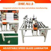 ราคา Adjustable speed automatic wood glass laminating machine pvc sheet woodworking full wrap laminatin (44602345284)