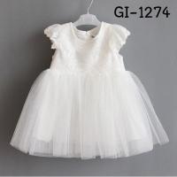 ราคา ชุดเดรสเด็กผู้หญิงสีขาว ออกงานแขนระบายผ้าลูกไม้ (9522686674)