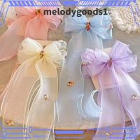 ราคา MELODYGOODS หางม้าคลิป ชีฟองถักสีทึบ เครื่องประดับผมสำหรับเด็กแบบโบว์ขนาดใหญ่ (55151510302)