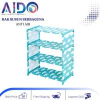 ราคา ชั้นวางรองเท้า 3 ชั้น ทําเอง ถอดง่าย / ชั้นวางรองเท้าผ้า 4 ชั้น 3 ชั้น (50452382420)