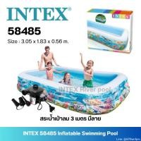 ราคา Intex 58485 สระน้ำเป่าลม สี่เหลี่ยมลายสัตว์ทะเล ขนาด 305x183x56 ซม. (สีฟ้า) Intex® ของแท้ (5029314349)