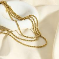 ราคา สร้อยคอสแตนเลสสีทอง ลายเกลียวเพชร สวยสุดหรูสแตนเลสไม่ลอกไม่ดำ (18281159430)