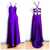 ราคา ✨ชุดราตรีชุดออกงานชุดราตรีประกวดสีม่วงสวยโดดเด่นมากผ้าเครปซาตินอย่างดีสวยดุจผ้าไหมขึ้นไฟสวย (14154248051)