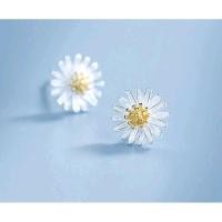 ราคา ต่างหูก้านเงินแท้ 92.5 % ต่างหูดอกเดซี่ (24619096998)