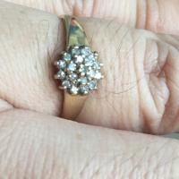 ราคา แหวนเพชรพุ่มโบราณ แหวนเก่า (468287265)