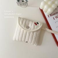 ราคา Lilian ผ้าฝ้ายลายเชอร์รี่กระเป๋าสไตล์เกาหลีปักลายปักสูงกระเป๋าใส่เหรียญนักเรียนหญิง Niche ป้ากระเป๋ (28969143050)