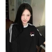 ราคา Su.Tee เสื้อยืด ดีไซน์สามแถบ เสื้อยืดคอกลม ทรงหลวม แขนสั้น ใส่สบาย 'DYNAMIC' 5 สี สไตล์เกาหลี s-3xl (46251911245)