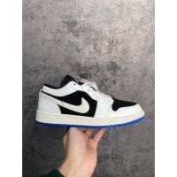 ราคา Nike สไตล์ใหม่ AJ1 Low Co-Branded สีดําสีขาวสีฟ้า Limited ผู้ชายผู้หญิง Low-Top กีฬา Shock Absorption บาสเกตบอล Toe Layer รุ่นพื้นรองเท้าแปรงยางอะไหล่เชือกผูกรองเท้าแรงเสียดทานเสียงผู้ชายผู้หญิงกีฬา (