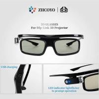 ราคา ZIICOYO Active Shutter 3D Glasses เข้ากันได้กับ 96-144HZ โปรเจคเตอร์ DLP-L ทุกรุ่น/ไม่มีการ์ดของแบรนด์ (44375776882)