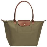 ราคา Longchamp Le Pliage / Size: M หูยาว สี: Khaki ของแท้ สภาพ90% (2863248297)