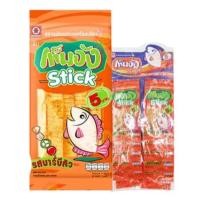 ราคา เท็นจัง ปลาแผ่นเสียบไม้ รสบาร์บีคิว 7 ก. 12 ซอง (29289440344)