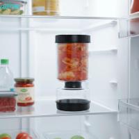 ราคา JSJJINGP โถดองแก้ว,ภาชนะมะกอกดองดองกันระเบิดกันรั่ว,ครัวเรือนพร้อมส้อมใสรูปนาฬิกาทรายขวดกิมจิผลไม้กระป๋อง (42776910323)