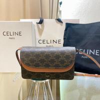 ราคา สะพายข้าง กระเป๋า CL WALLET ON STRAP IN SIGNATURE CANVAS แคนวาส คลัช กระเป๋าสตางค์ใบใหญ่ CL (19679466027)