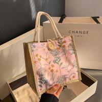 ราคา กระเป๋าถือสดใสขนาดเล็ก Ins ฤดูร้อนผ้าฝ้ายพิมพ์ลายแฟชั่นกระเป๋าสะพายไหล่ผู้หญิงกล่องข้าวกลางวันกลางแจ้ง (22247750461)