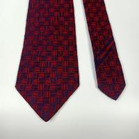 ราคา เนคไท มือสอง Salvatore Ferragamo Men's Silk Tie Red Novelty Jacquard Design Made in Italy (28440733284)