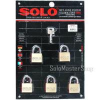 ราคา SOLO แม่กุญแจ กุญแจล็อค ทองเหลือง ระบบคีย์อะไลค์ รุ่น 4507KA SQ 35mm. (สีทอง) 5 อัน/ชุด (3863406587)