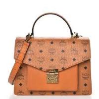 ราคา ของแท้ พร้อมส่งทันที MCM Medium Patricia Visetos Coated Canvas Satchel - Congac (4622323915)