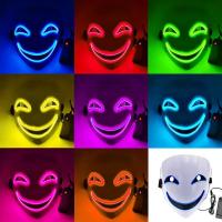 ราคา หน้ากากแฟนซี หน้ากากผีฮาโลวีน หน้ากากเรืองแสง LED Dark Bullet Leech Shadow Yin Mask Dress Up Grimace Luminous Black Contractor (51400310528)