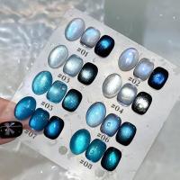 ราคา ของฉัน 12มล ร้อนขายร้านทําเล็บใช้เกาะชุดฤดูร้อนคริสตัลสีฟ้าแมวตาเจลยาทาเล็บ2025ใหม่ใสสีฟ้าแก้วลูกปัดยาทาเล็บเล็บสีฟ้าเล็บสีขาวเล็บสีเขีย (56800013262)