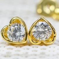 ราคา ์Nicha ต่างหูเพชร1กะรัต เรือนหัวใจชุบทอง5ไมครอน (858840893)