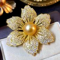 ราคา เข็มกลัดดอกไม้มุกหกใบ Seiko Nectar ดีไซน์หรูหรา DIY และของตกแต่ง ทองเคลือบ (40018738107)