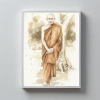 ราคา ภาพมงคล พระบูชา รูปหลวงปู่มั่น ภูริทตฺโต ยืน ภาพวาดหลวงพ่อพร้อมกรอบ 4x6 นิ้ว งานพิมพ์ศิลปะพุทธบูชา (28343171588)
