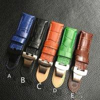 ราคา Substitute Panerai Panerai crocodile leather leather strap butterfly buckle 24mm (2367788999)