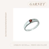 ราคา แหวนเงินแท้ 925 แหวนฝังพลอยโกเมน (20193811855)