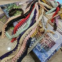 ราคา เทปติดมุก ลูกไม้ ผ้าลูกไม้ ติดมุก มุกเส้น ตกแต่ง หรือทำ โชคเกอร์ ขนาดกว้าง 15 มิล Pearl beaded lace trim แบ่งตัดความยาว (26571616954)