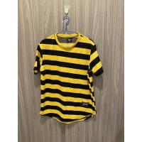 ราคา เสื้อยืดลายทางเหลืองดำ โอเวอร์ไซส์มือ2 (6880021630)