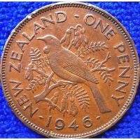 ราคา เหรียญ​นิวซีแลนด์​ New​ Zealand, 1 Penny, (ยุค​ George​ VI), #​2619T, ใช้แล้ว (22214091839)