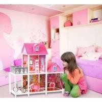 ราคา ของเล่นมาแรงบ้านตุ๊กตา บ้านบาร์บี้ บ้านของเล่นหลังใหญ่66883(ขนาด101.5x42.5x100cm) (18186987666)