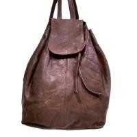 ราคา Ssamzie กระเป๋าเป้ เป้หนังแท้ กระเป๋าหนังมือสอง เป้หนังวินเทจ เป้ผู้ชาย men leather backpack rucksack yonvintage (24464958446)