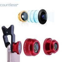 ราคา Au 3 in 1 Fish Eye+ Wide Angle+ Macro Camera Lens Kit สําหรับโทรศัพท์ [ไร้เคาน์เตอร์] (28322452850)