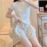 ราคา กางเกงขาสั้น อันดาซิน กางเกงขาสั้นเอวสูงลําลองชุดนอนฤดูร้อนหลวมบาง (44102451975)