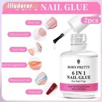 ราคา 2PCSBORN น้ำยาทาเล็บแบบเจล 6 in 1 น้ำยาเคลือบเล็บแบบไม่ต้องล้างออก ท็อปโค้ต ทรีตเมนต์เล็บด้วยแสง สำหรับร้านทำเล็บ HO (25643363325)