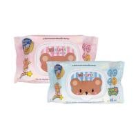 ราคา KUMA ทิชชู่เปียกคุมะ ไม่มีแอลกอฮอล์ ผ้าเช็ดทำความสะอาดแบบเปียก 40แผ่น 1 ห่อ (26702225343)