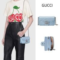 ราคา GUCCI GG Marmont series Marmont ป้ายเงินโลโก้โซ่ควิลท์ / หนัง / กระเป๋าสะพาย / กระเป๋าผู้หญิง / สีน้ำเงิน (24028054046)