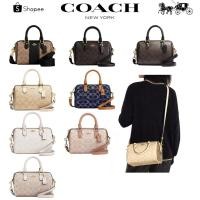 ราคา ของแท้ 100%✨COACH ✨ ROWAN SATCHEL IN SIGNATURE CANVASกระเป๋าทรงหมอน (40874699599)