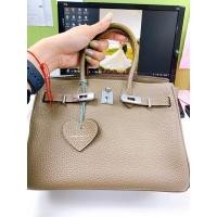 ราคา กระเป๋าหนังแท้ BK ร้านlittlebunnystore กระเป๋าทรงBirkin ขนาด25ซม. (11576093382)