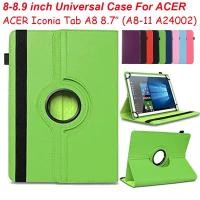 ราคา สําหรับ Acer Iconia Tab A8 A8-11 A24002 กรณีแท็บเล็ต 360 หมุนสมาร์ทสําหรับ Acer Iconia Tab A8 8.7 นิ้ว PU หนังป้องกัน Funda แท็บเล็ตเชลล์ (27910913579)