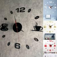 ราคา ( เมล็ดกาแฟ ) นาฬิกาติดผนัง DIY 3D วอลเปเปอร์ clock 3d watch acrylic wall (9402702322)