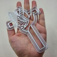 ราคา Pigeon และ Cross ตัดโลหะตายลายฉลุ DIY Scrapbooking อัลบั้มกระดาษการ์ดแม่แบบแม่พิมพ์ลายนูนหัตถกรรมตกแต่งรูปแบบทางศาสนา Die Cuts (24592634946)