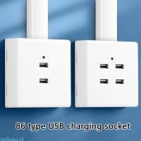 ราคา Redbaiaa 86 Type USB Wall Charger Socket Surfaces ติดตั้ง Designing Power Socket Panel (52952498396)
